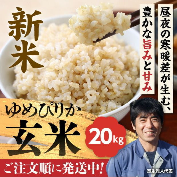 令和7年 北海道・岩見沢産 金賞ゆめぴりか 玄米20k