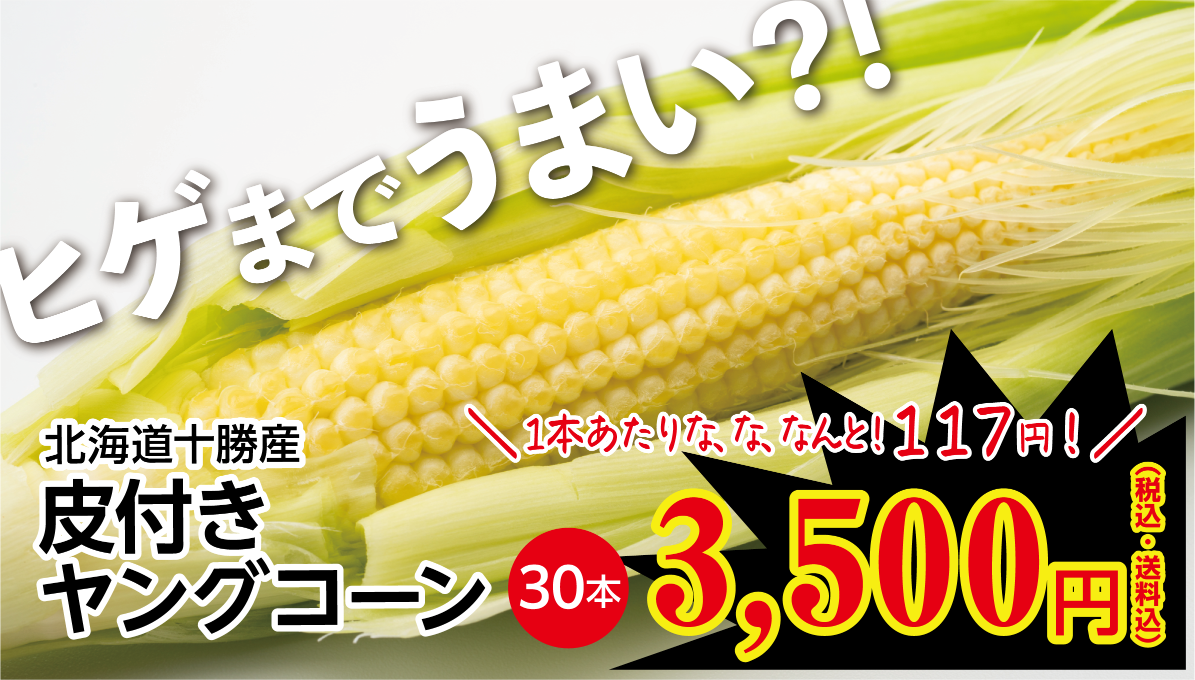 【今だけの旬】感動の甘さ!“皮付きヤングコーン”が北海道・十勝から直送